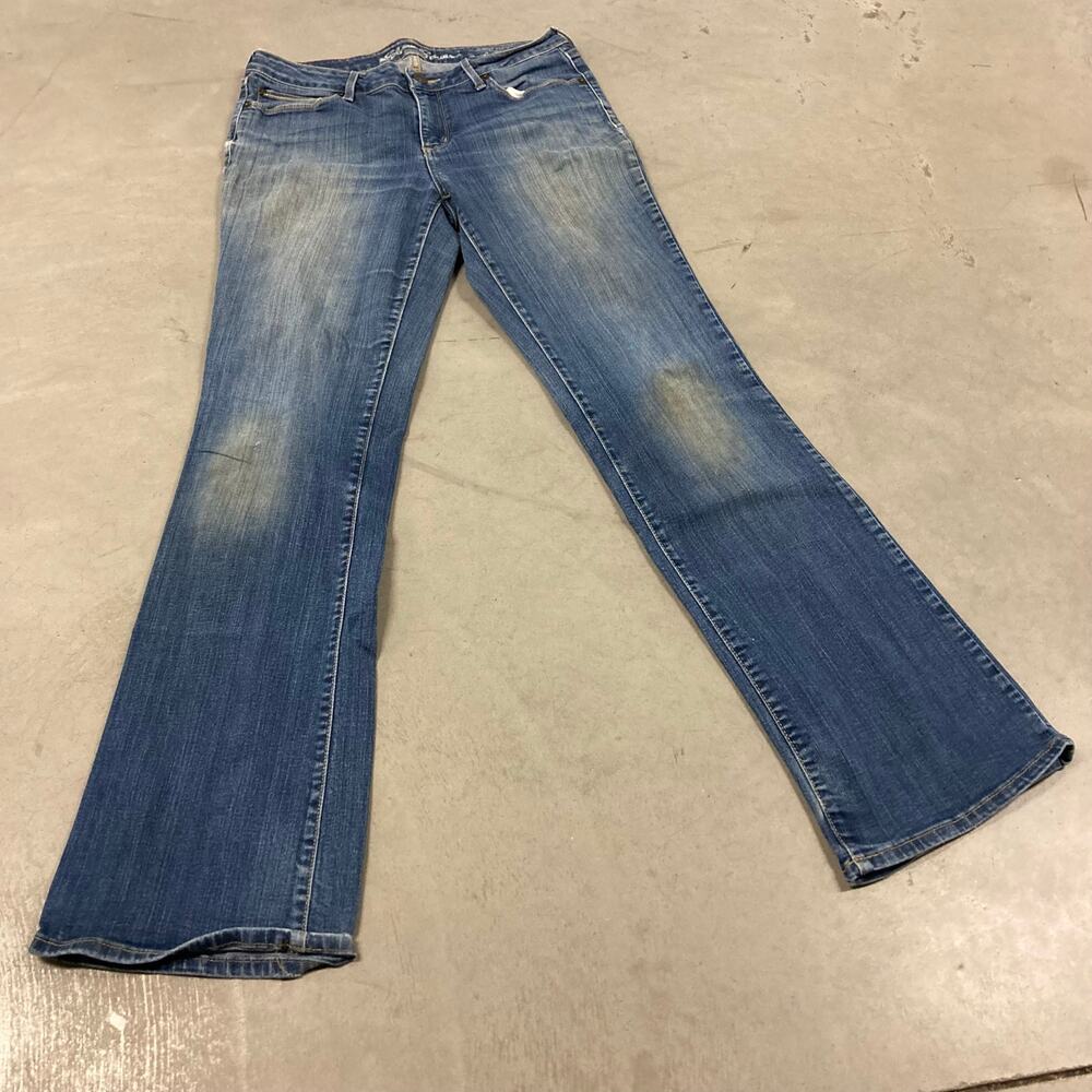 Y2K Eddie Bauer distressed bootcut jeans 30x32